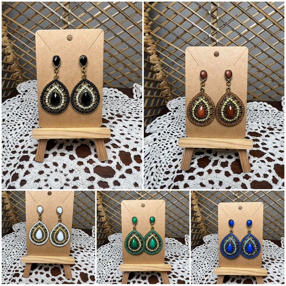 Little drop rhinestones earrings
